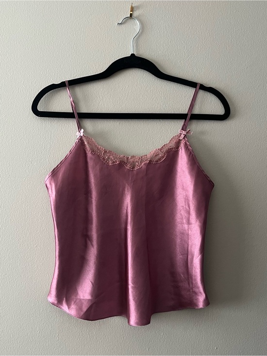 La SENZA Tops - La SENZA Satin Lace-Trim Cami - Dusty Rose